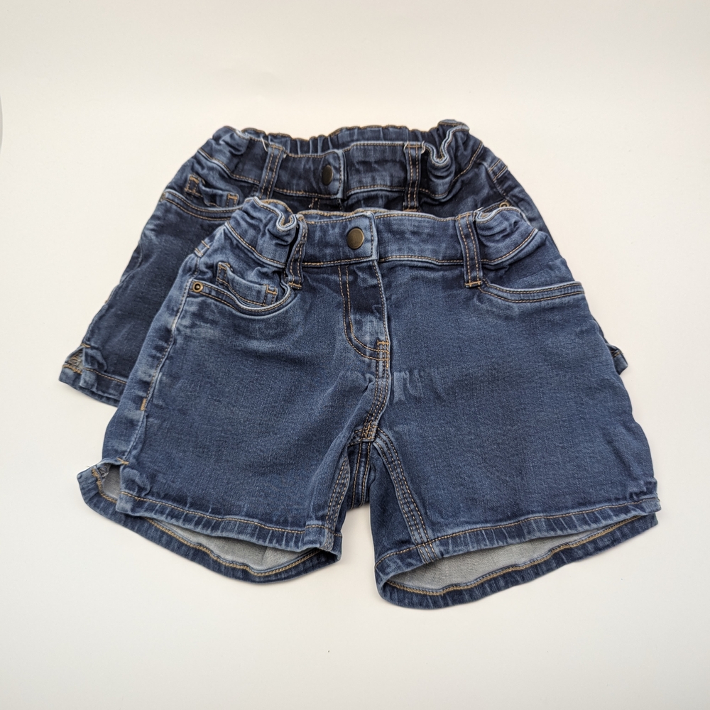 Hanna Andersson Kids Organic Denim Jean Shorts, 2 Pairs